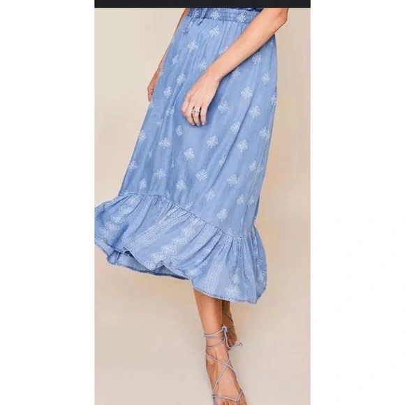 Sonoma Goods For Life x Lauren Lane Pull-On Tiered Skirt L - Picture 8 of 8